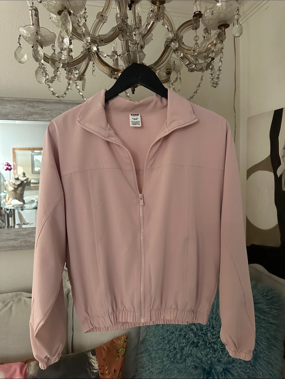 PINK Victoria's Secret Light Pink Zip-Up Jacket
